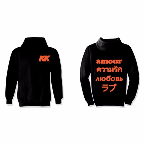 Image of Amour Hoodie (Black&Orange)