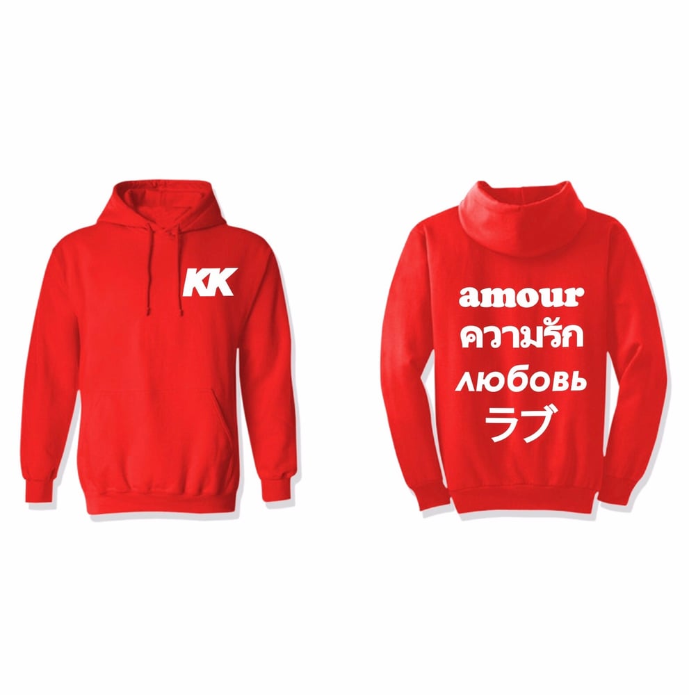 Image of Amour Hoodie (Red&White)