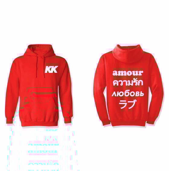 Image of Amour Hoodie (Red&White)