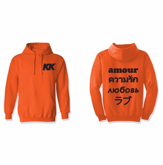 Image of Amour Hoodie (Orange&Black)