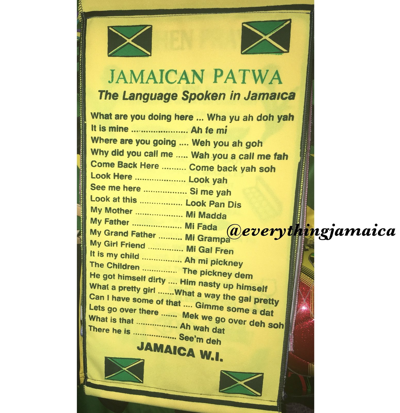 Jamaica Patwa Scroll | Everything Jamaica