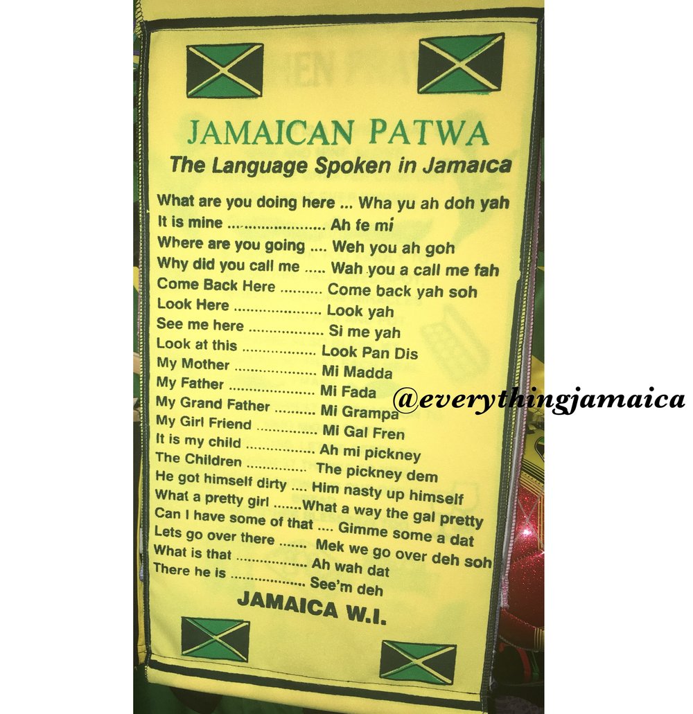 Jamaica Patwa scroll