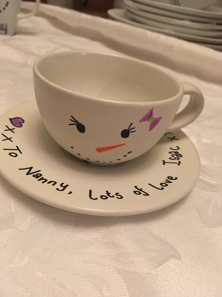 Image of Personalised tea cup and saucer