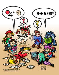 Image of Street Fighter vs Dark Stalkers: Remember Trying to Learn all the Special Moves? print