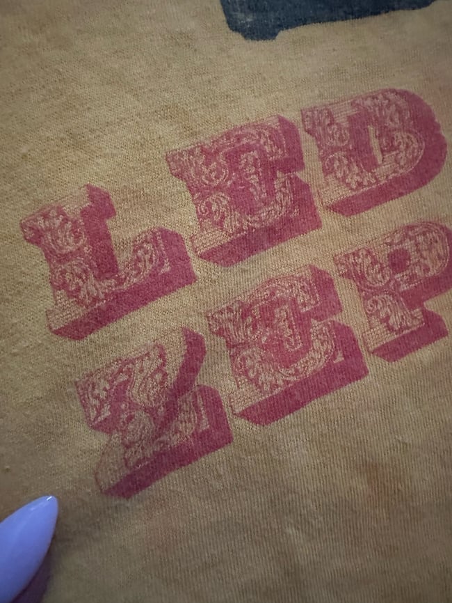 early 1970s Led Zeppelin concert t shirt tee 