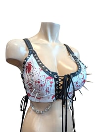 Image 4 of Black blood splatter bralette 