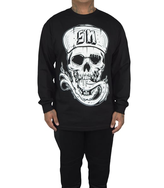 Image of Slick & Nasty Skull Long Sleeve Tee
