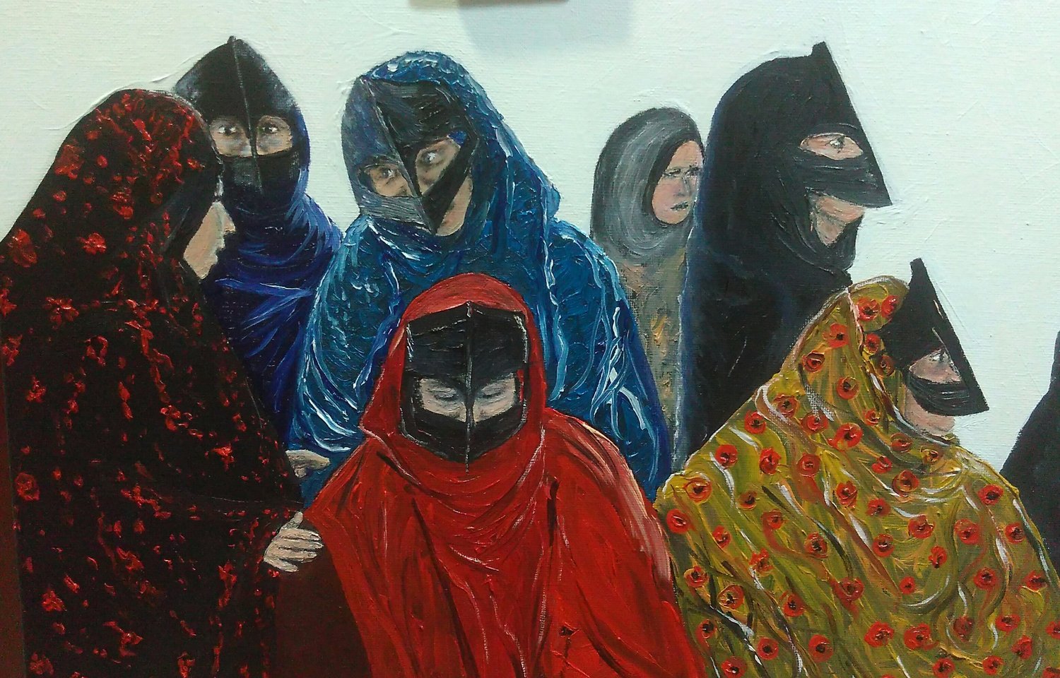 Image of masked bedouin women