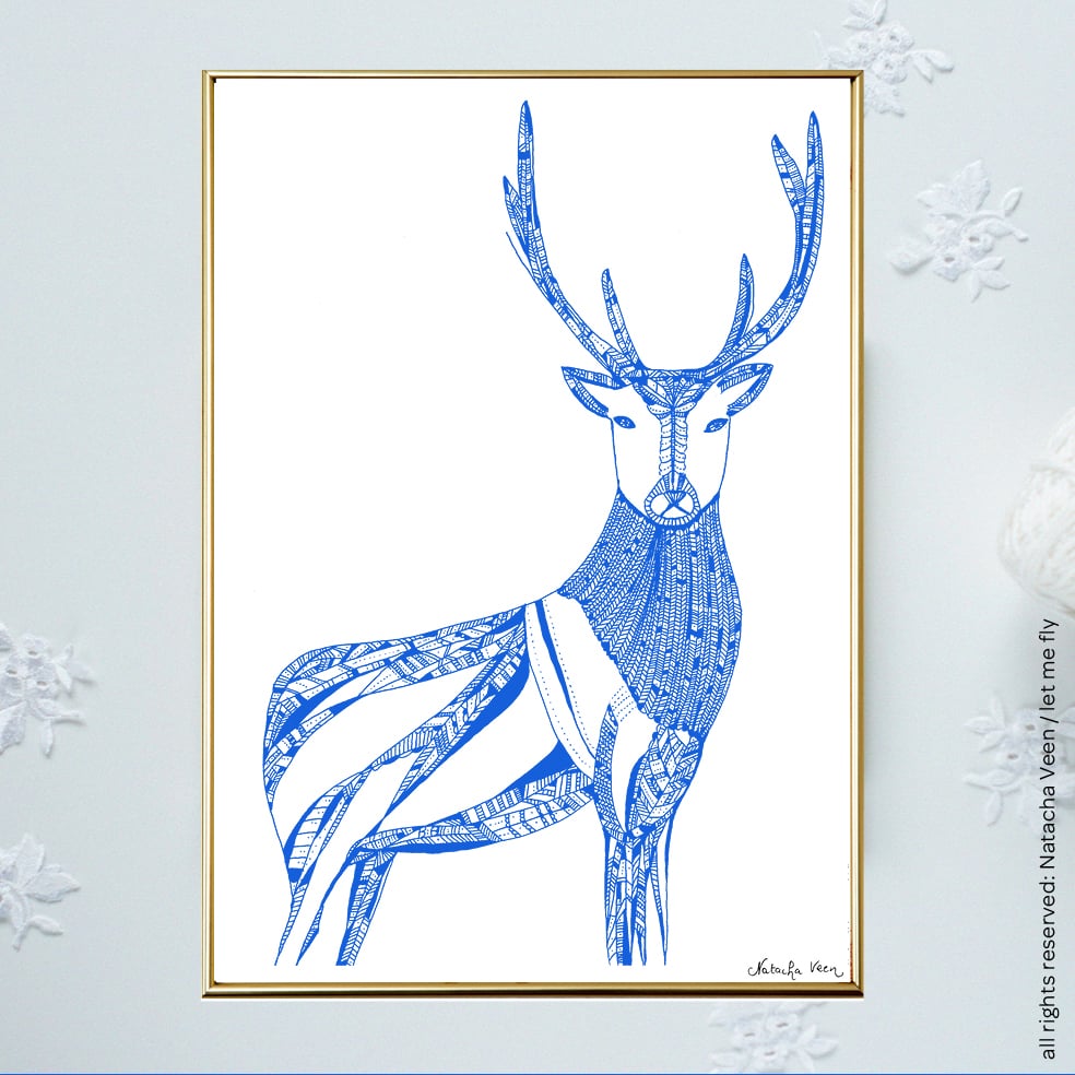Image of *Blue Deer*_A3