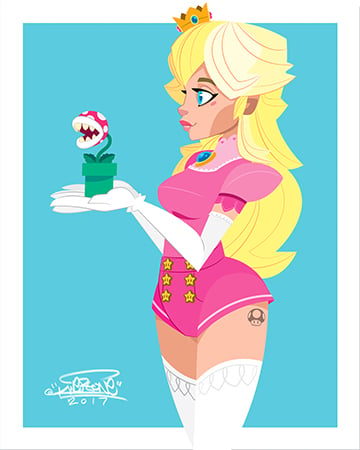 Image of Princess Peach 11x14 Print