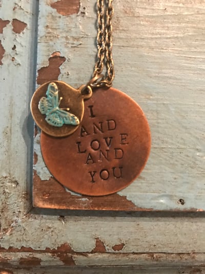 Image of I and Love and You Avett Brothers Necklace