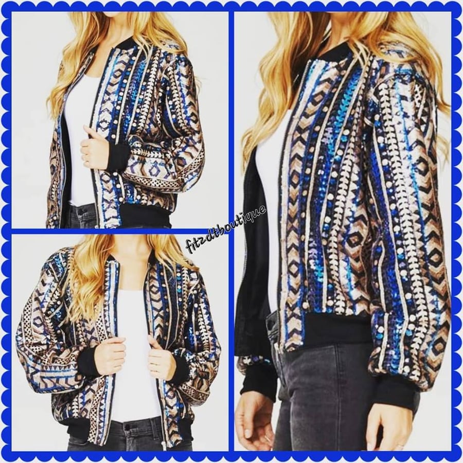 Image of The Sequined Bomber Jacket