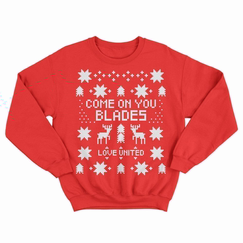 Image of COME ON YOU BLADES - Sheffield United Christmas Sweatshirt