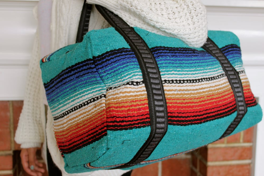 Image of BIG SERAPE WEEKEND BAG / DEEP TURQUOISE