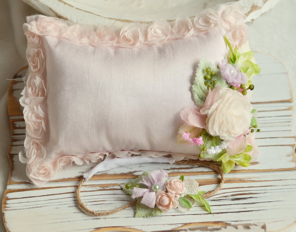 Image of Secret garden pillow/headband set (pink)