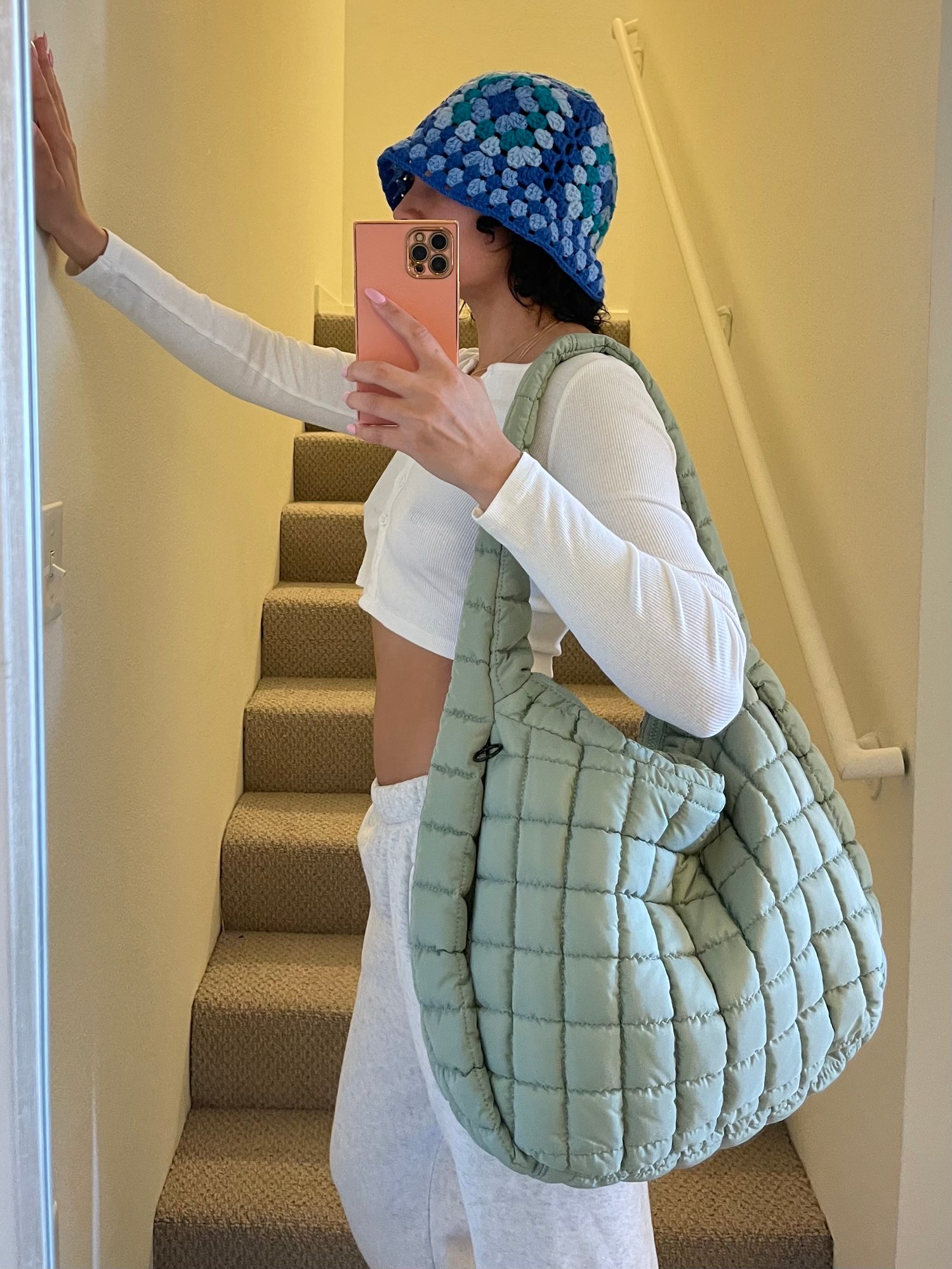 Image of Sea Foam Puff Bag 