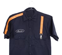 Image 3 of 3M STRAP BUTTON UP SHIRT - LAVA / NAVY