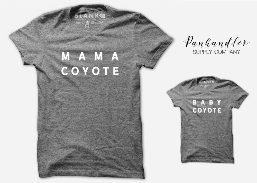 Image of Mama + Baby Coyote - FREE SHIPPING