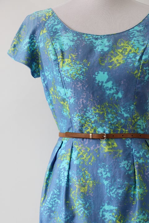 Image of SOLD Hawaiian Watercolour Wiggle Dress