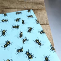Image 1 of Bees Gift Wrapping Paper in Aqua