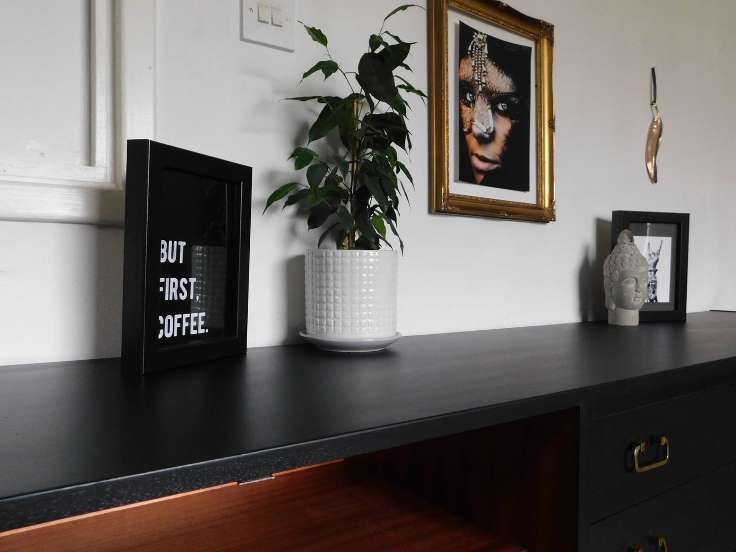 Image of A stunning Teak G plan sideboard in black