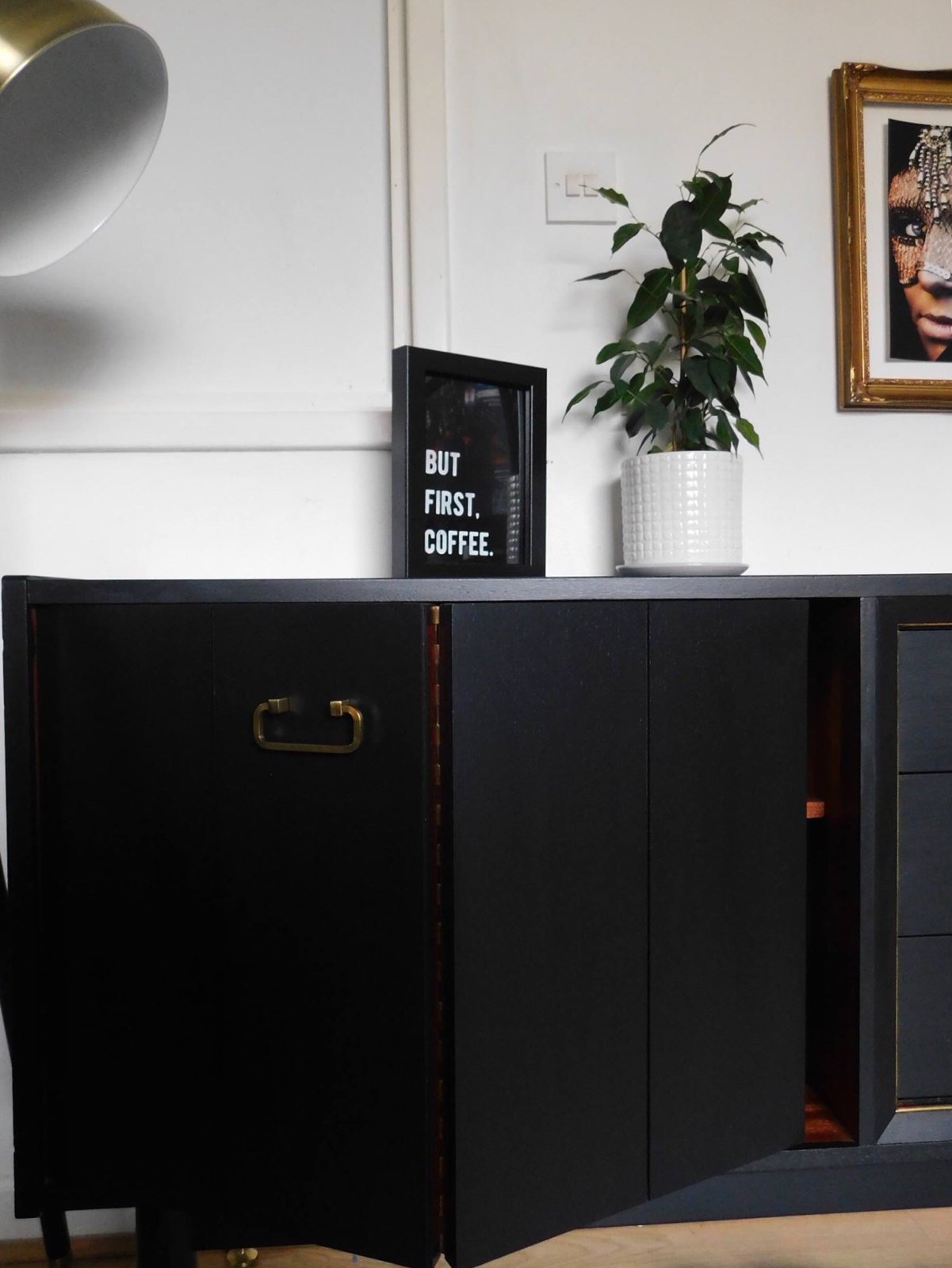 Image of A stunning Teak G plan sideboard in black
