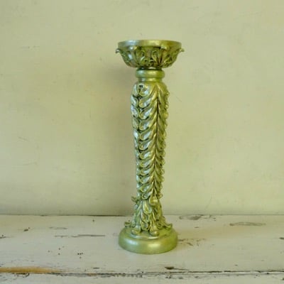 Image of Sea Green Ornate Candle Holder