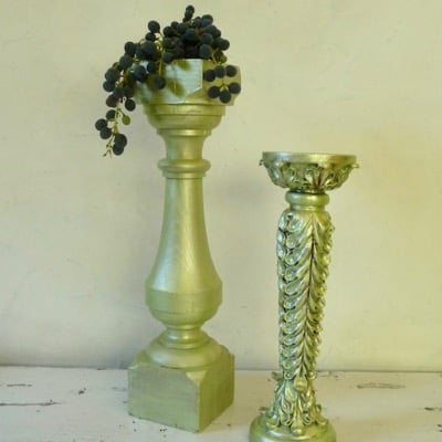 Image of Sea Green Ornate Candle Holder