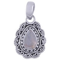 Flora Sterling Silver Rainbow Moonstone Necklace
