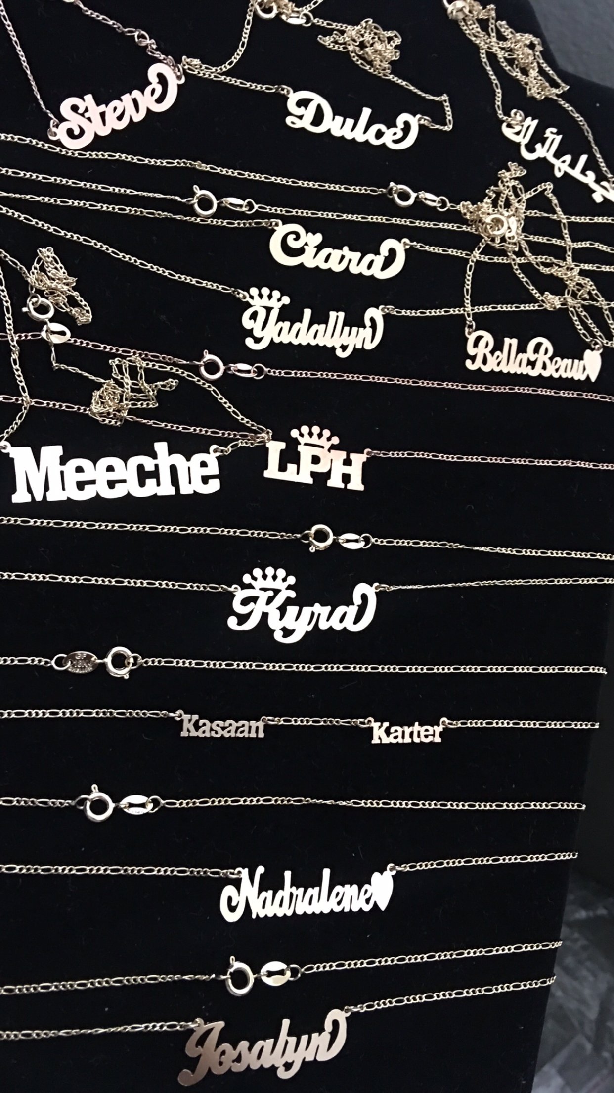 Image of Mini double name necklace