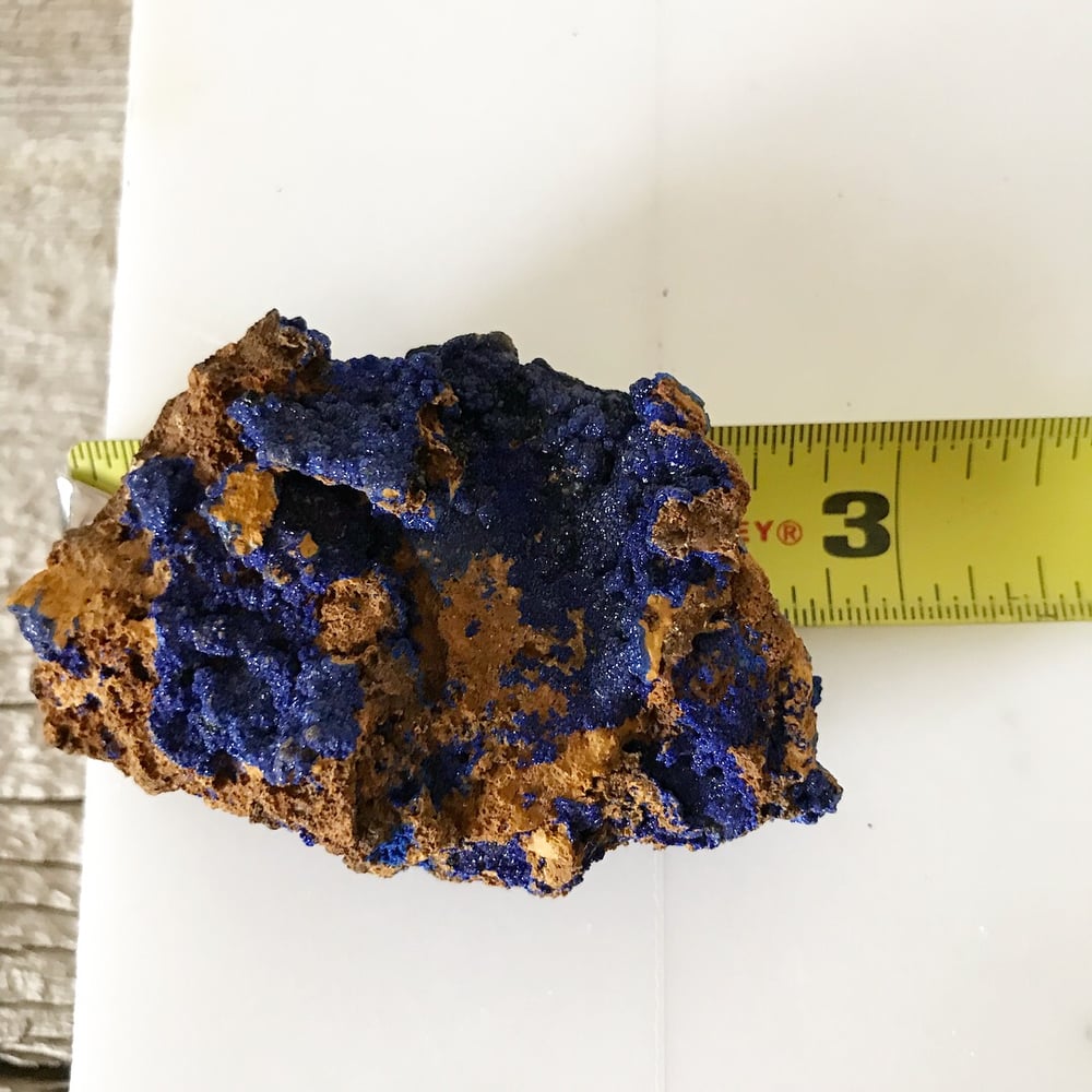 Image of Azurite no.296 Vintau Brass Stand Pairing