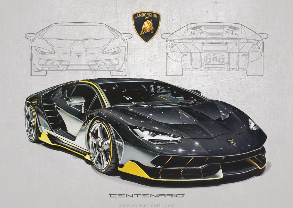 Image of Lamborghini Centenario Poster Print