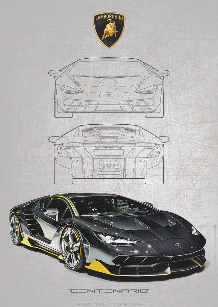 Image of Lamborghini Centenario Poster Print