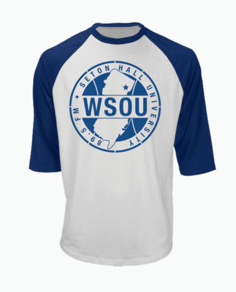 WSOU Sports Baseball Tee- White