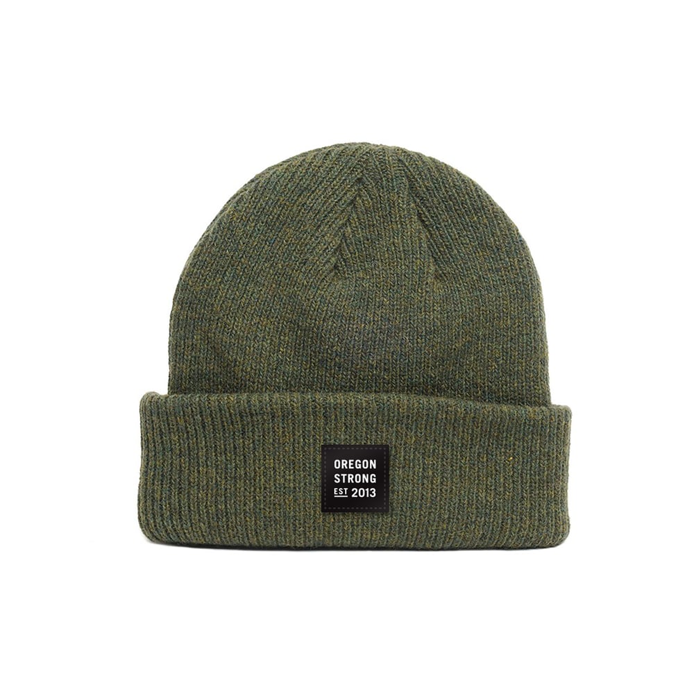 Image of Logo Patch Beanie - Military Green
