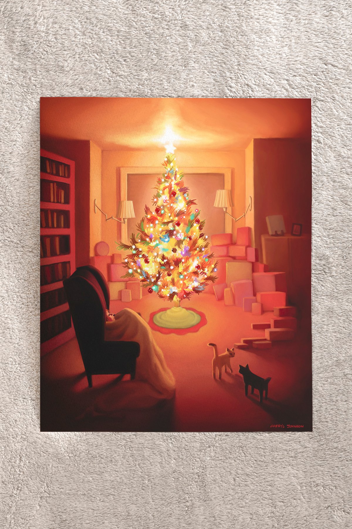 Image of Christmas Lights 8" x 10" print