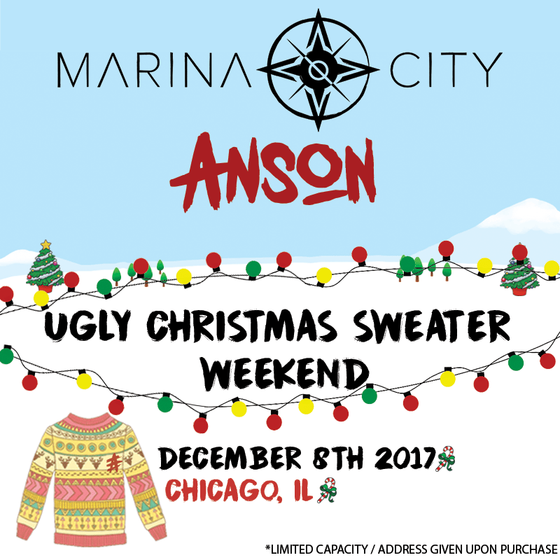 Image of 12/8 - Marina City // Anson - Ugly Xmas Sweater (30 Tickets TOTAL!) 61068 Zip Code