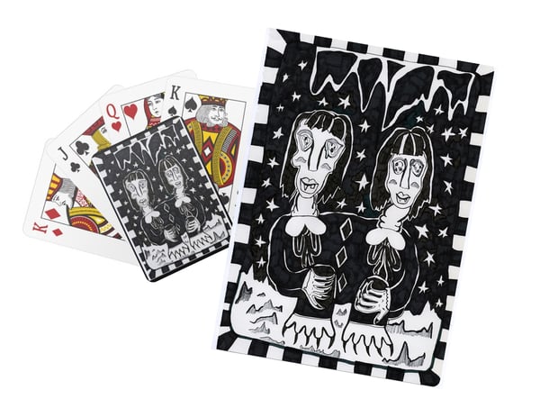 Image of "Twins in the Night" Deck of 52 Playing Cards