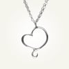 Aphrodite Mini Heart Necklace, Sterling Silver