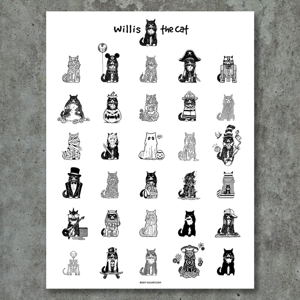 Image of Willis The Cat Poster