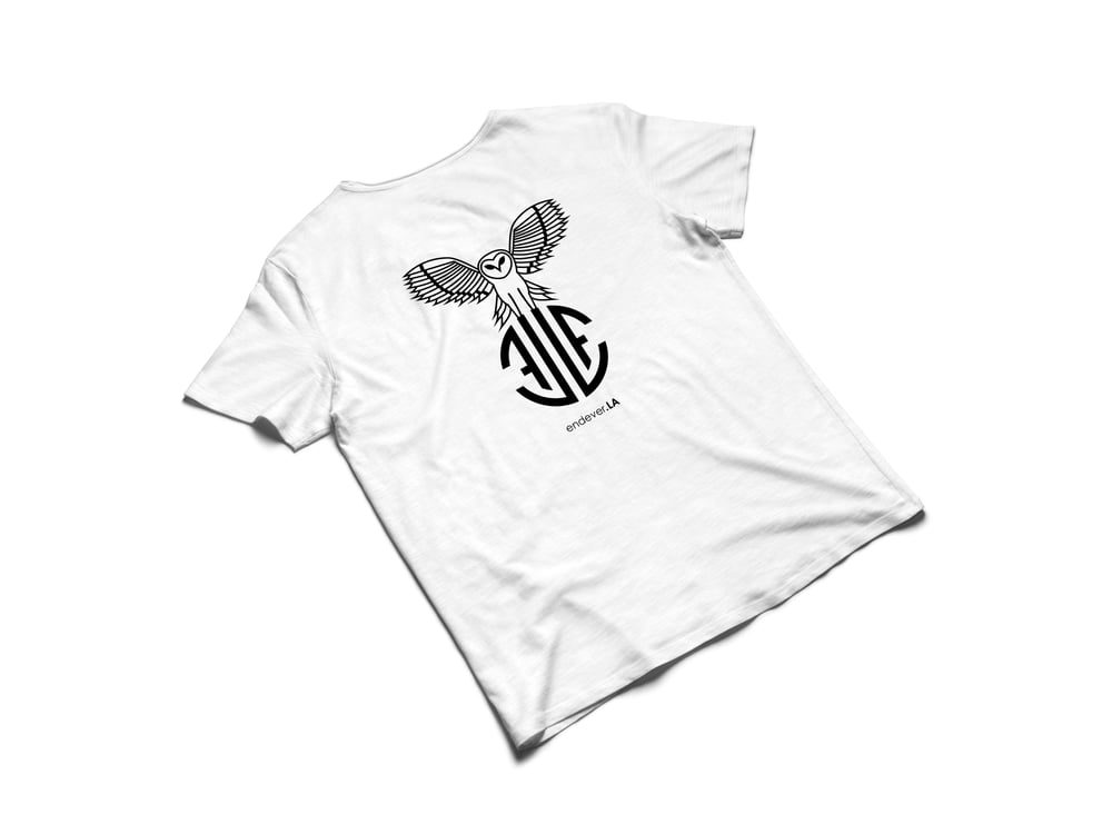 Image of endever.LA Barn Owl T-Shirt White