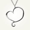 Aphrodite Heart Necklace, Sterling Silver