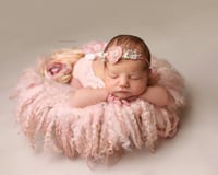 Image 1 of Round Curly Felted Blanket - VINTAGE PINK 