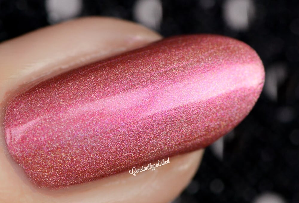 Image of ~Kitty Winks~ pink holo chrome nail polish "Charlie Loves Bella" Spell Polish!