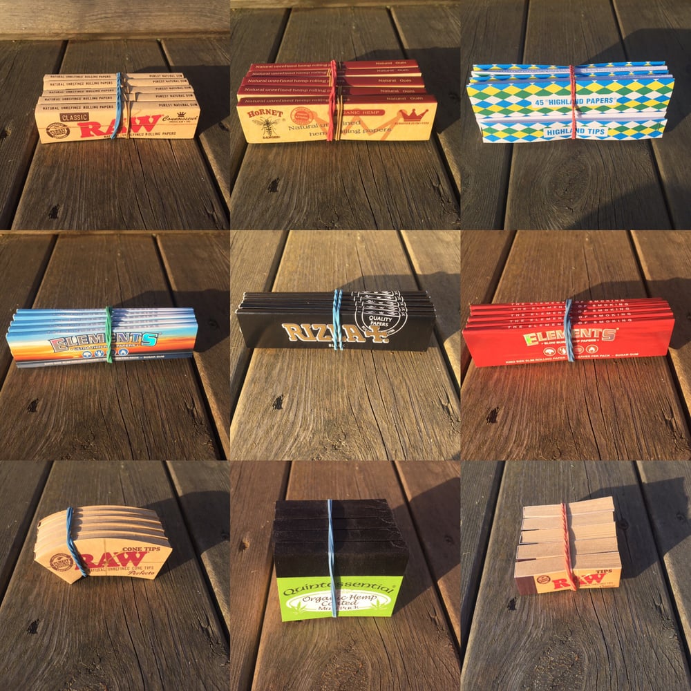 Image of Rolling paper and Roach card packs