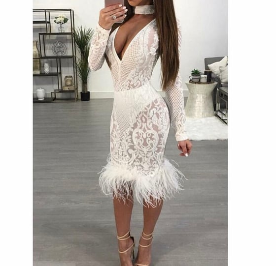 Image of White feather dress