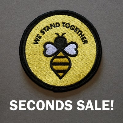 Image of Seconds Sale - Manchester #WeStandTogether Bee Iron-On Patch