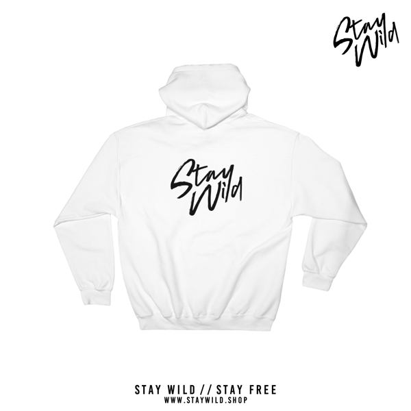 Image of Unisex Stay Wild Hoodie White