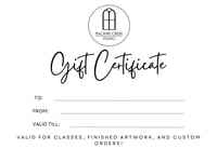 Machine Creek Studio Gift Certificate 