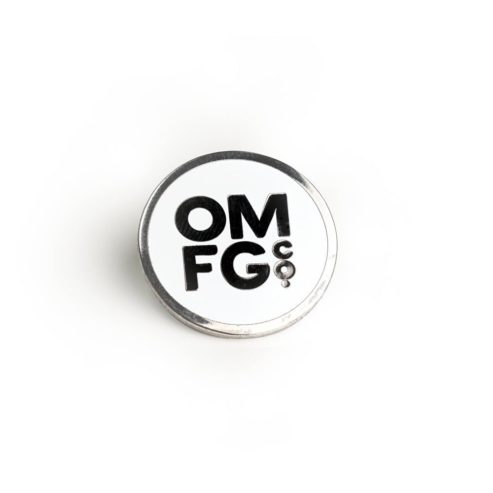 Image of OMFGCO Classic White Dot Enamel Pin